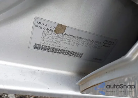 2009 Audi A4 2.0T Premium z USA, uszkodzony, nr VIN WAULF78K59A082211